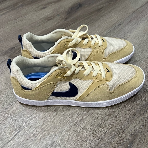 Men’s 12 New Nike SB Alleyoop Club Gold Navy Suede CJ0882-700 Sneaker Shoe main image 7